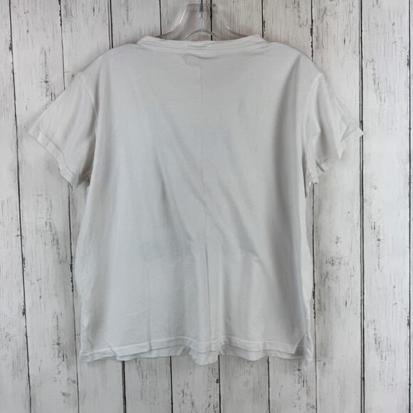 MOTHER White The Boxy Goodie Goodie Horse Around Tee Supima Cotton Size Medium - Picture 11 of 14